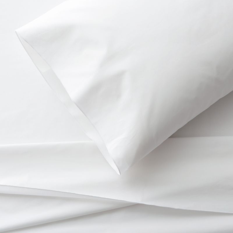 Belo White Extra-Long Twin Sheet Set | Crate and Barrel