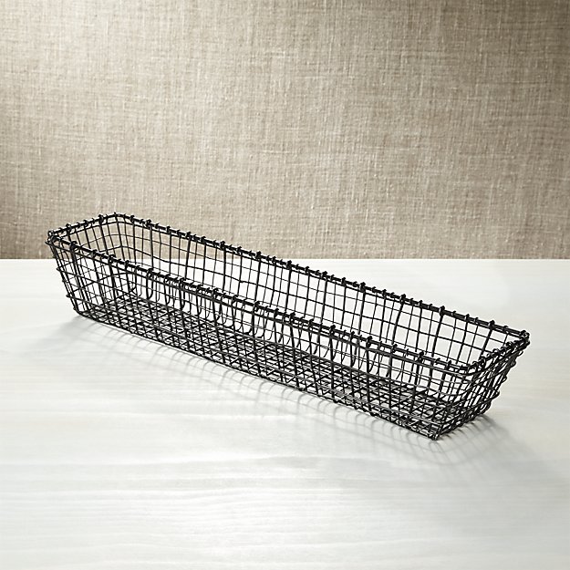 Bendt Iron Rectangle Basket Crate And Barrel