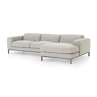 Small Scale Sectional Sofas Crate And Barrel Benedict Grey 2 Piece Sectional Sofa