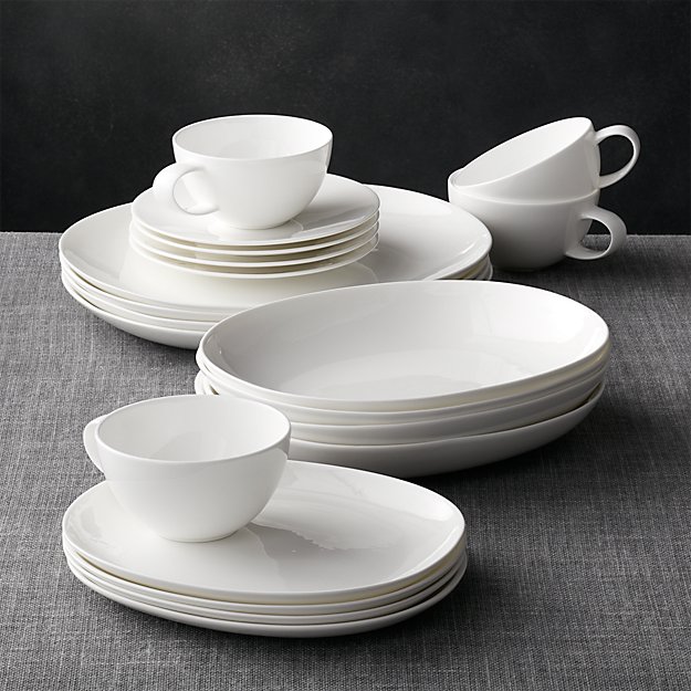 Oval 20Piece Dinnerware Set Crate and Barrel