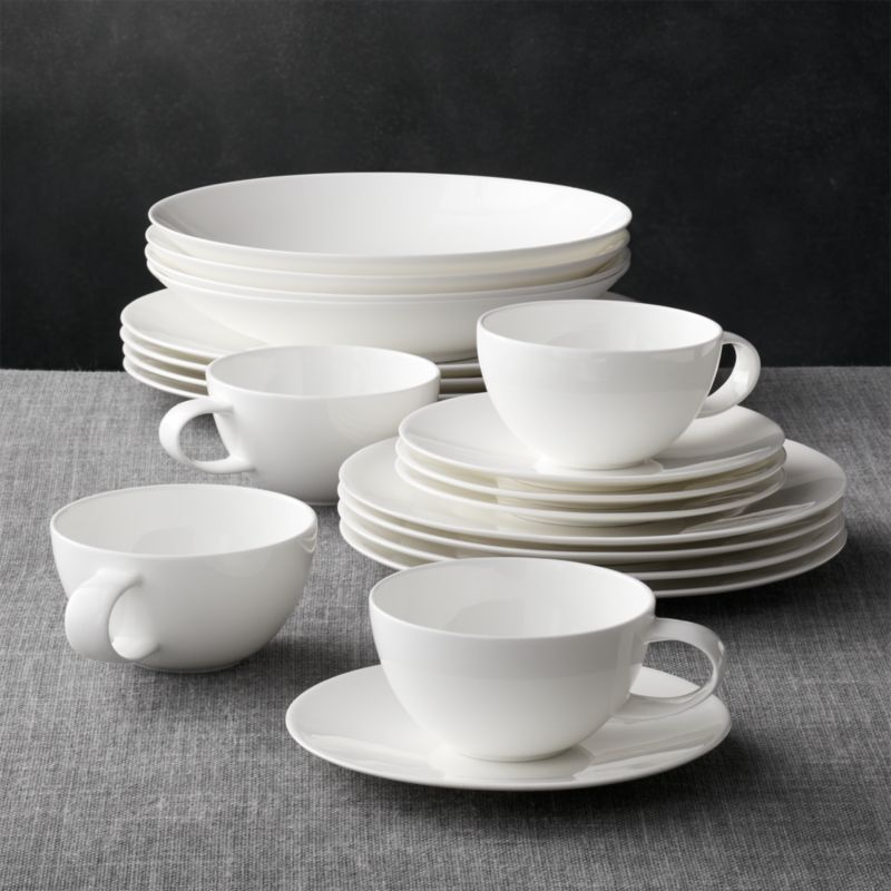 Bennett 20-Piece Dinnerware Set + Reviews | Crate and Barrel