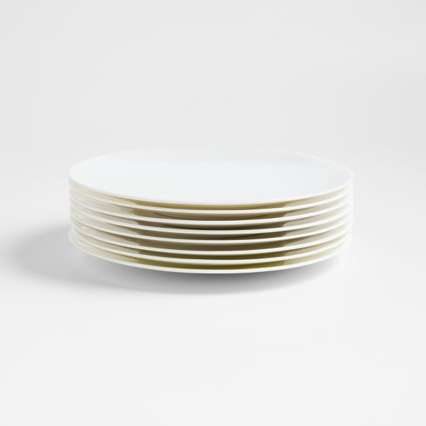 Bennett White Bone China Salad Plates, Set of 8