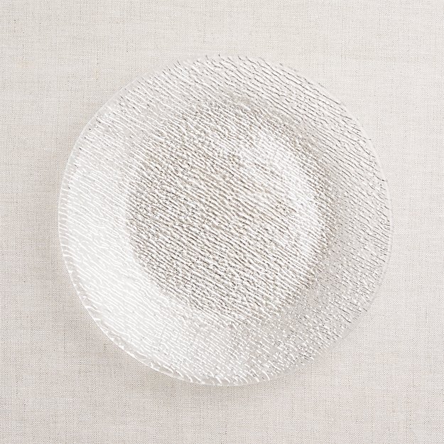 Berkeley Pressed Glass Dinner Plate Crate and Barrel