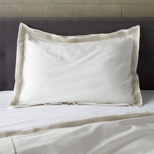 Bianca White/Natural Standard Sham in Duvet Covers & Inserts + Reviews