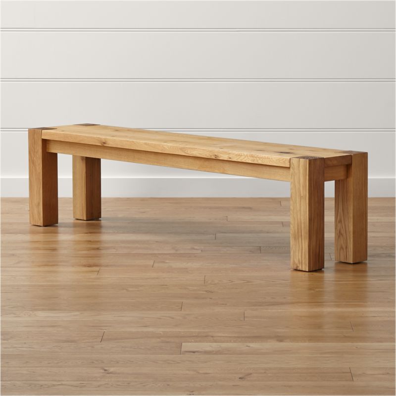 Big Sur Natural 71.5" Bench + Reviews | Crate and Barrel