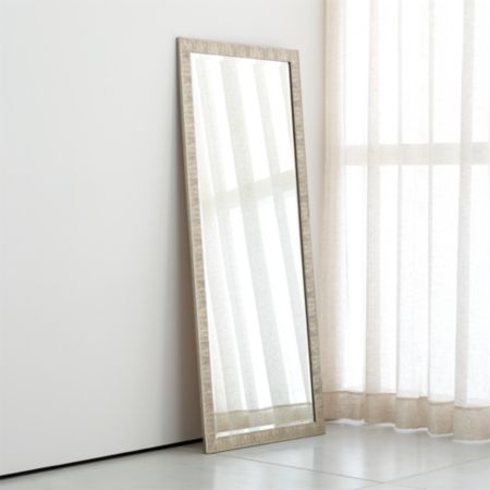 Birch Silver Floor Mirror Reviews Crate And Barrel