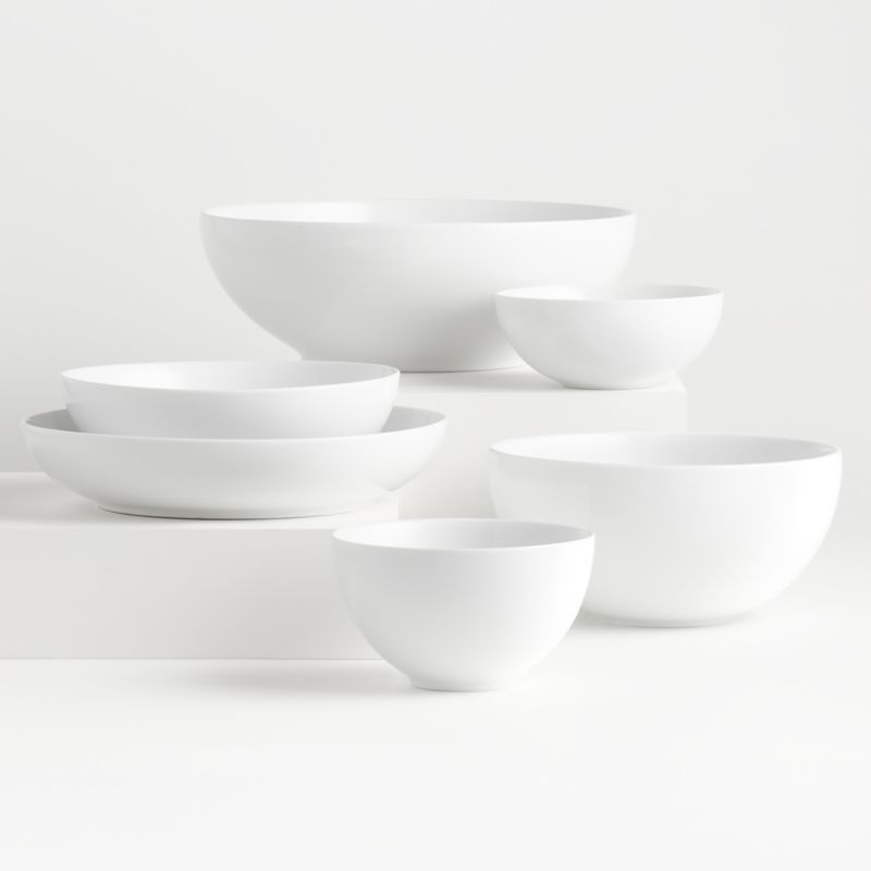 White Serving Ceramic /& carved wood Bowl Dish Set dîner Home Decor Gift