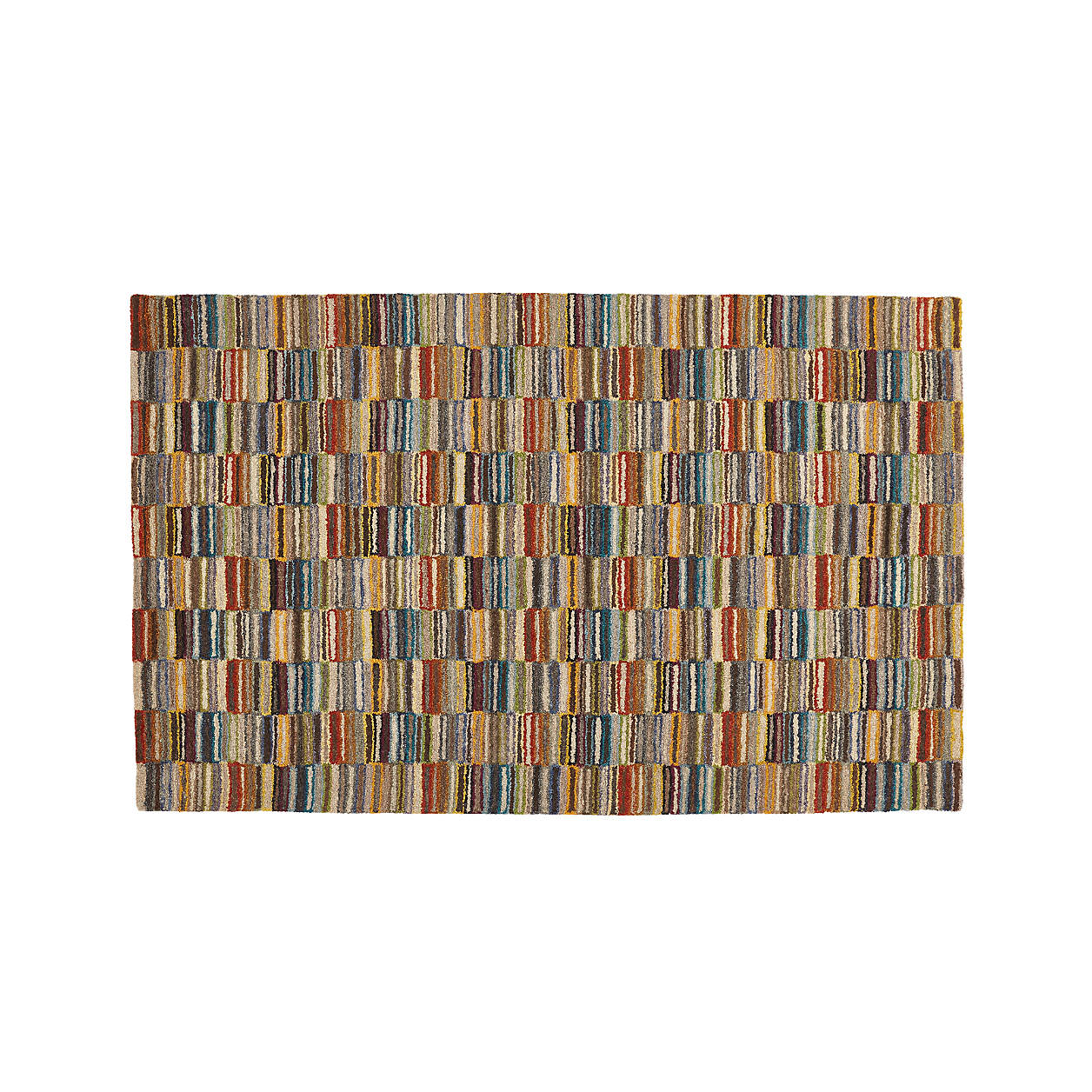 Bix Striped Wool Rug 5'x8' + Reviews Crate and Barrel