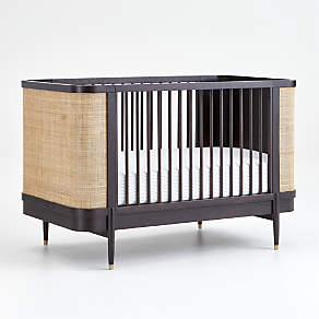 black wood crib