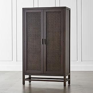 Storage Cabinets And Display Crate Barrel Blake Carbon 2 Door Cabinet