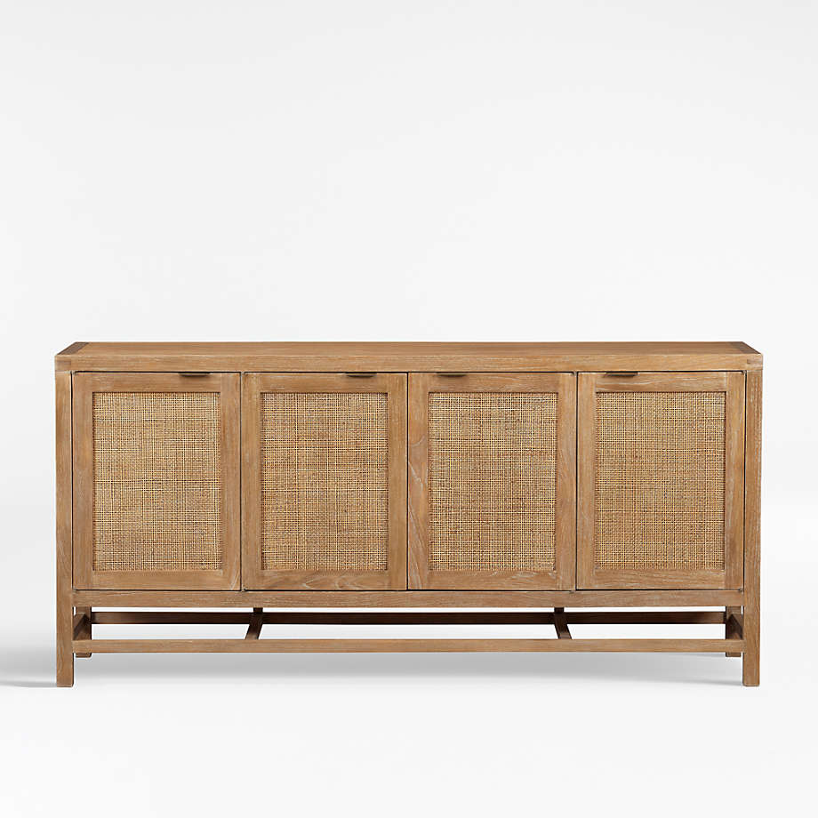 Nathan James Dylan Media Console Cabinet Tv Stand With Hidden Storage Herringbone Pattern Wood Metal Oak Black Nathan James