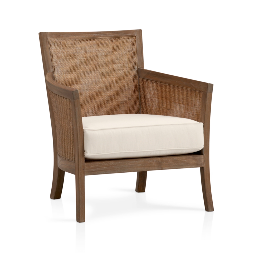 Blake Grey Wash Lounge Chair with Cushion Available in Espresso 