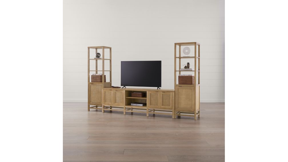 Blake Grey Wash 85" Media Console with 2 Tall + Reviews