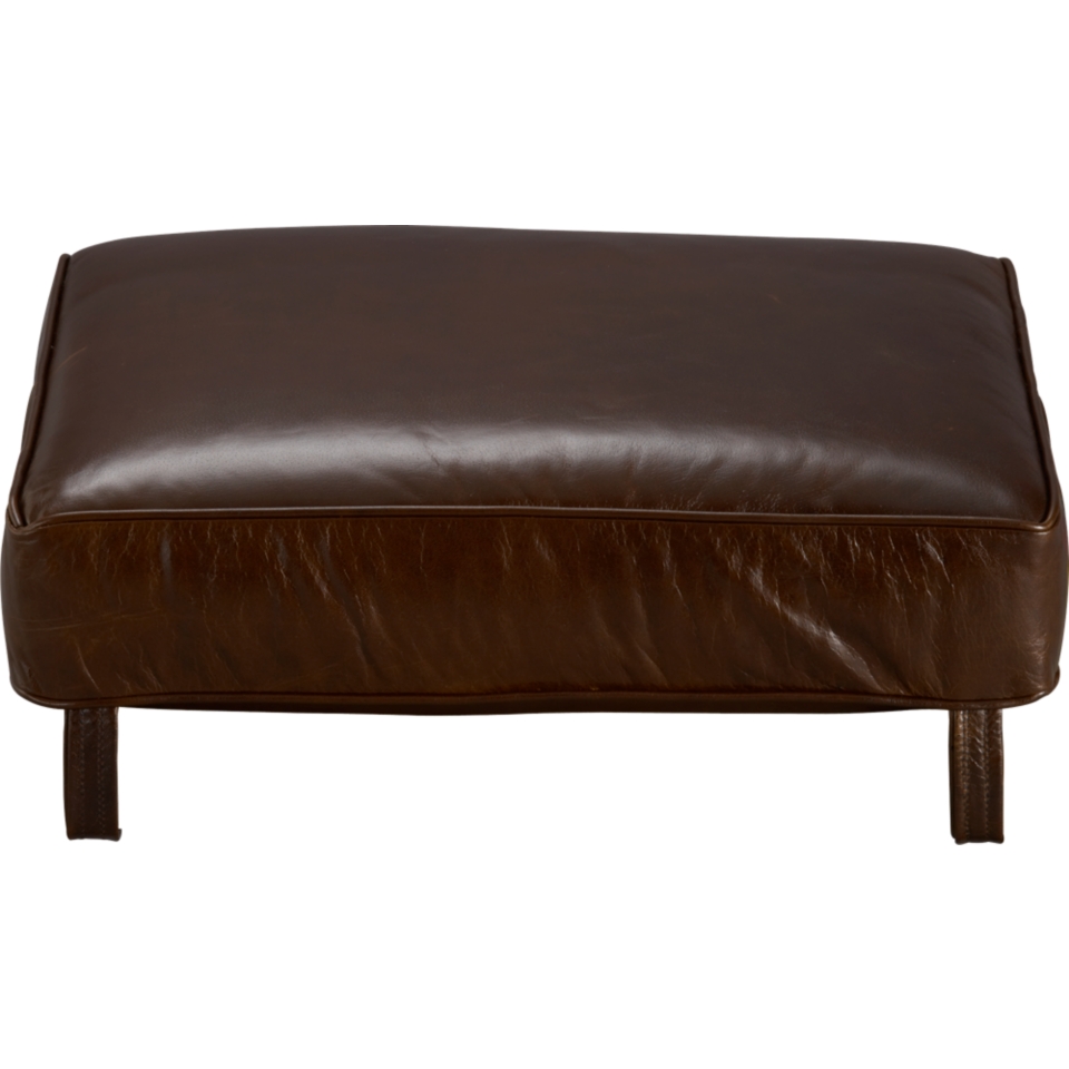 Blake Leather Ottoman Cushion Available in Chocolate, Espresso, Grey $ 