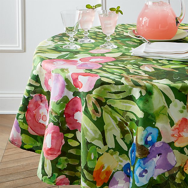 Bloom 60" Round Tablecloth Crate and Barrel