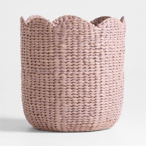Image of Bloom Lilac Woven Large Floor Storage Bin