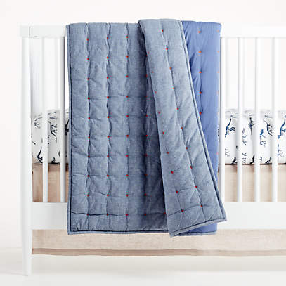 chambray crib sheet