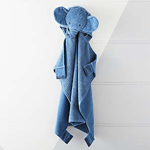 indigo hooded towel