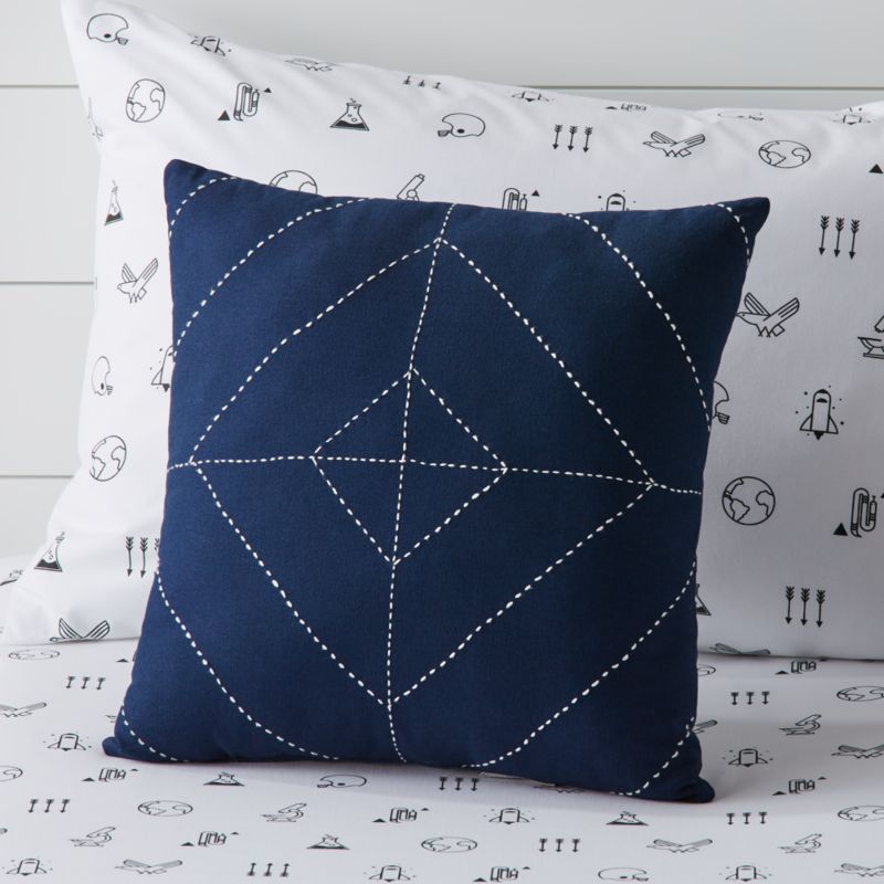 modern blue pillows