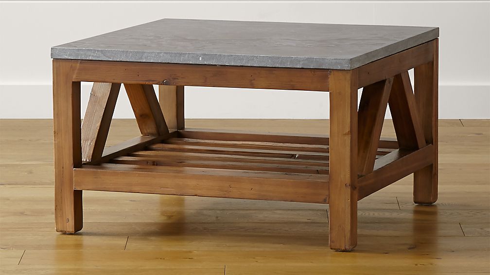 Bluestone Square Coffee Table + Reviews | Crate and Barrel