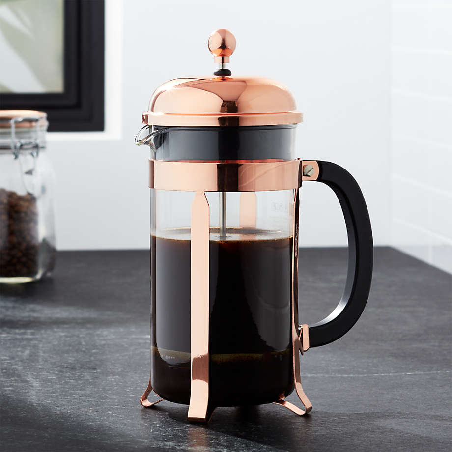 Bodum Chambord Copper 34 Ounce French Press + Reviews Crate and Barrel