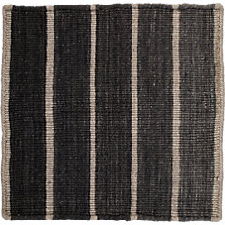 Bold Graphite Wool Blend Striped Dhurrie Rug Crate And Barrel Bold Graphite Wool Blend Striped Dhurrie 12 Sq Rug Swatch