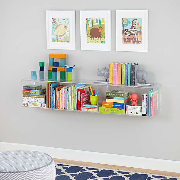 wall bookshelves for kids