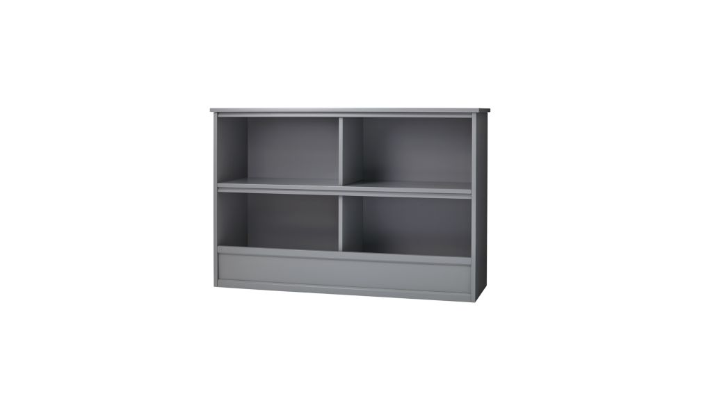 Horizon Wide Grey Bookcase in Bookcases + Reviews Crate and Barrel