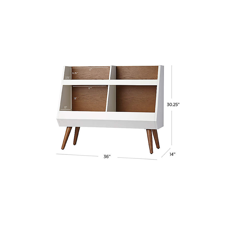Next Chapter Modern Bookcase (Walnut/White) Crate and Barrel