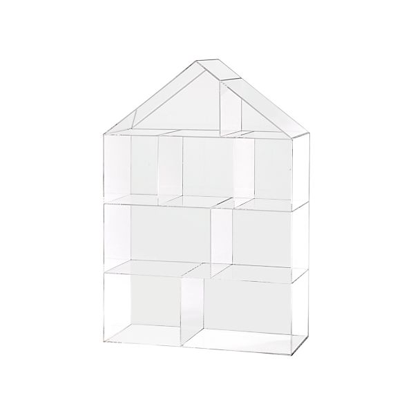 acrylic dollhouse bookcase