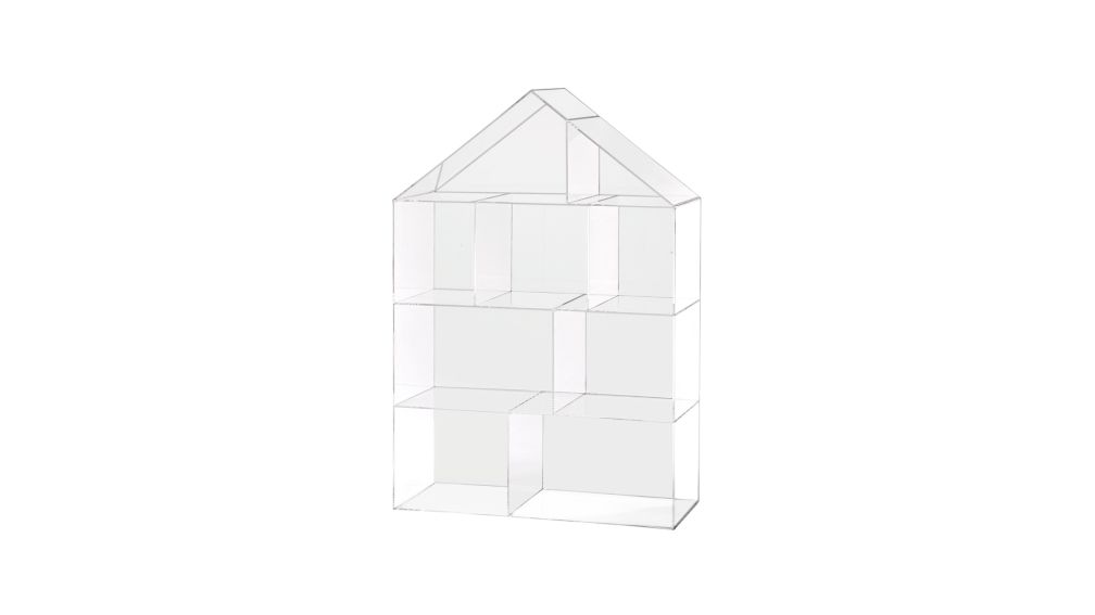 Acrylic Bookcase House Shaped Crate and Barrel