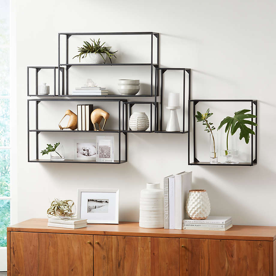 Booker Climbing Wall Display Shelf Set Of 6 Crate And Barrel - Crate And Barrel Wall Shelf Booker Climbing Wall Display Shelf Set Of 6 Crate And Barrel - Crate And Barrel Wall Shelf
