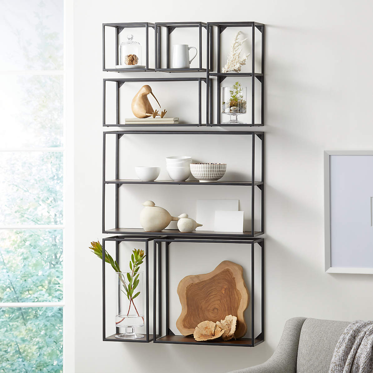 Booker Long Vertical Shelf Set Of 7 Crate And Barrel