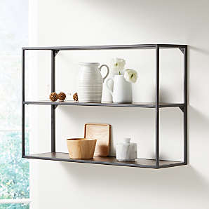 displaying picture frames on shelves