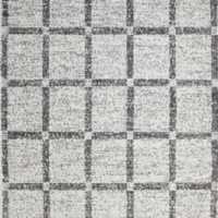 Boucle Black Hand Woven Flatweave Kids Performance 12"x18" Rug Swatch