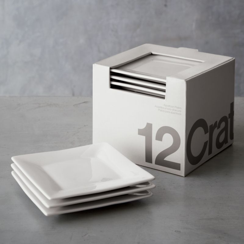 Set of 12 Boxed 6" Appetizer Plates + Reviews Crate and Barrel