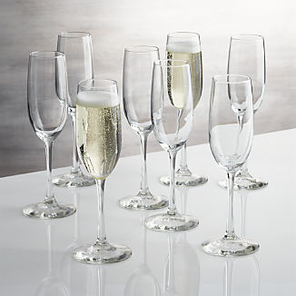Boxed Champagne Flutes, Set of 8