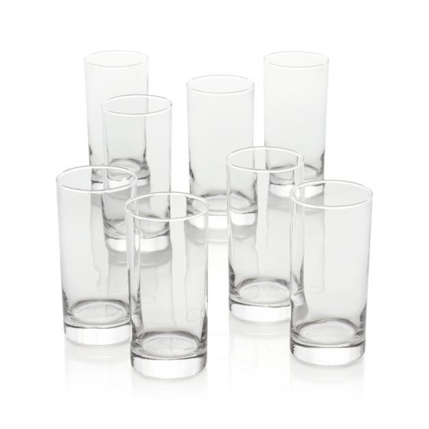Highball Glass Set of 8 in Drinking Glasses + Reviews Crate and Barrel