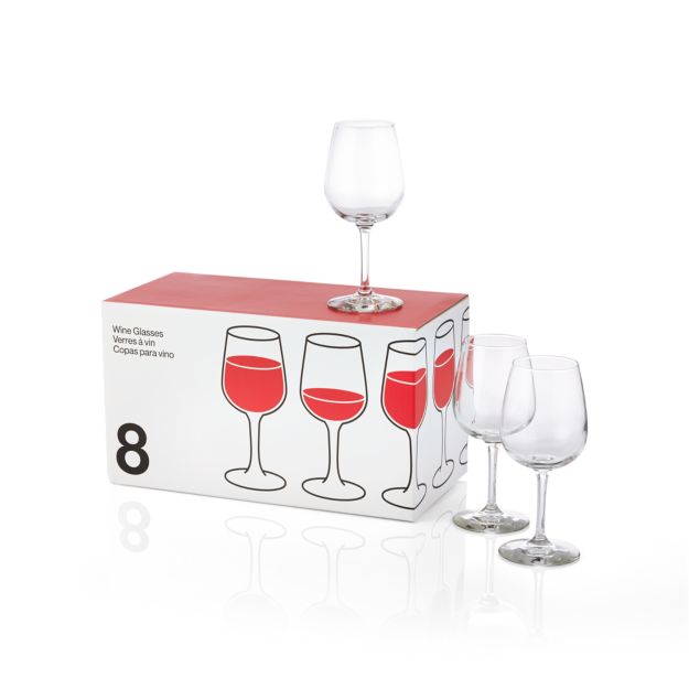 Boxed Wine Glasses Set Of 8 Crate And Barrel 6766