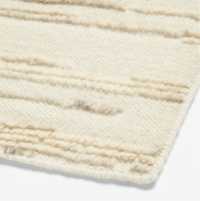 Bozeman Wool Textured Light Tan Area Rug 8'x10' + Reviews | Crate & Barrel