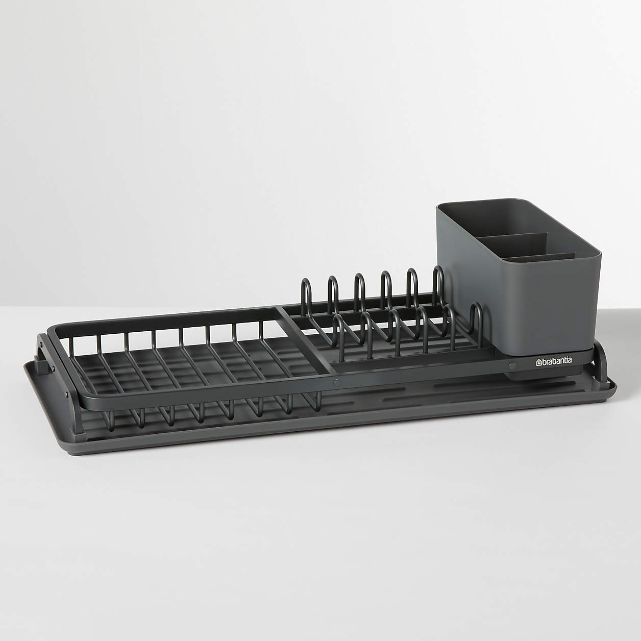 Brabantia Dark Grey Compact Dish Drying Rack + Reviews Crate and Barrel