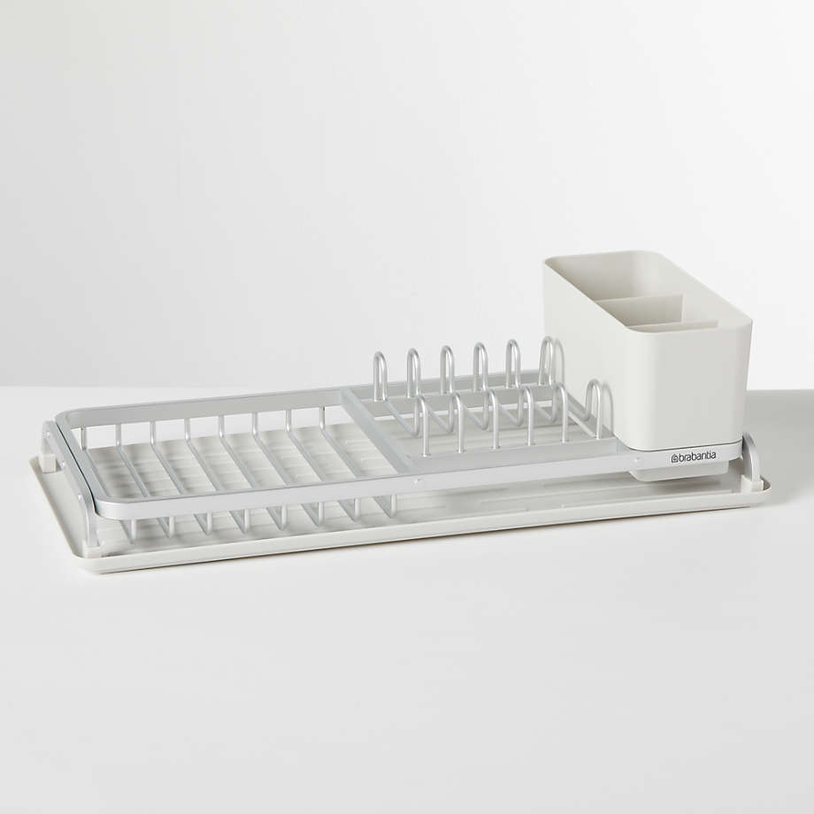 Brabantia Light Grey Compact Dish Drying Rack + Reviews Crate and Barrel