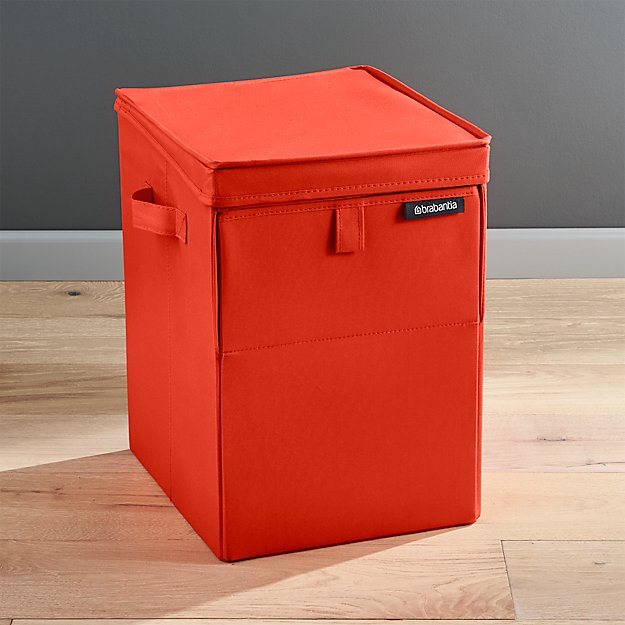Brabantia Red Stackable Laundry Sorter Crate and Barrel