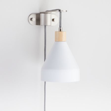 White Bracket Pendant Light