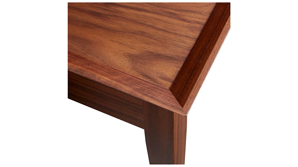 Bradley Walnut Side Table with Drawer Crate and Barrel