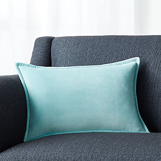 Brenner Aqua 18"x12" Velvet Pillow