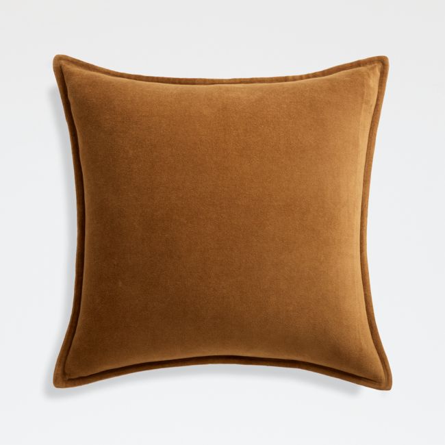 Online Designer Combined Living/Dining Brenner Velvet Cognac Pillow Cover 20