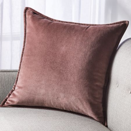 Brenner Velvet Dusty Lavender Pillow With Down Alternative Insert