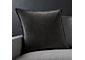 Brenner Grey 20" Velvet Pillow with Down-Alternative Insert