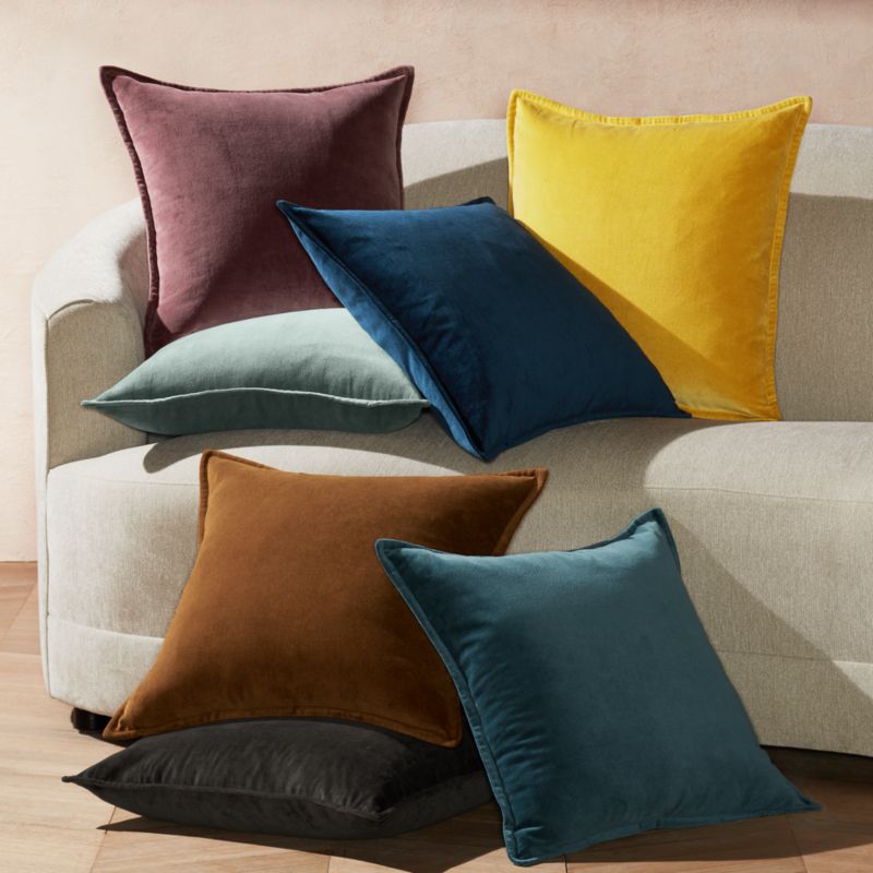 Brenner 20 Velvet Pillows Crate And Barrel